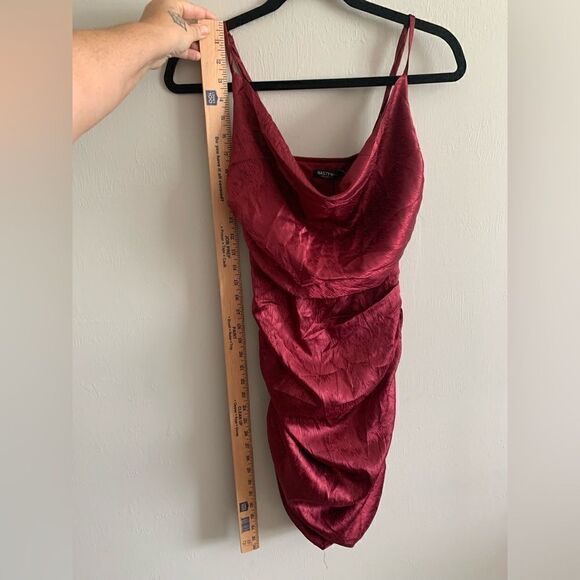 NWT Nasty Gal Raspberry Ruched Mini Dress size 2 - Picture 8 of 8